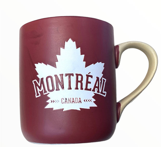 Montreal Maple Leaf Coffee Mug Burgundy 14 oz
