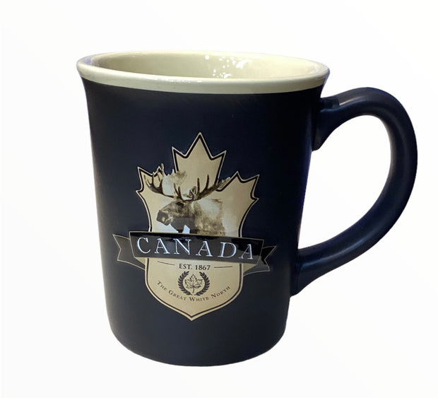 Souvenir Canada Moose Black Mug 18 oz Large Coffee Cup