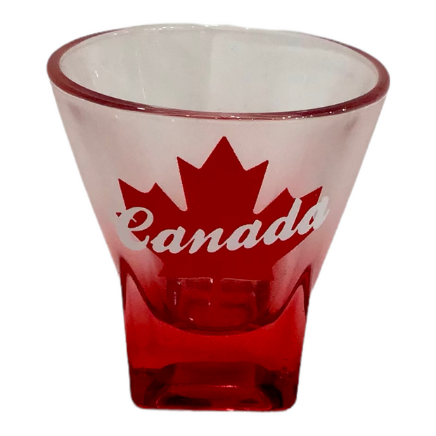 Shot Glass - Canada Red Maple Leaf 🍁 Whiskey Liquors Shooter Glass