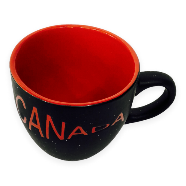 Espresso cup red and black Canada mug