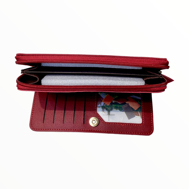 Canada Souvenir Women Leather Zip around multi compartments wallets