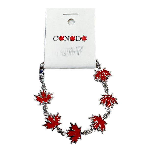 Bracelet Canada Red Maple Leaf Souvenir Jewelry