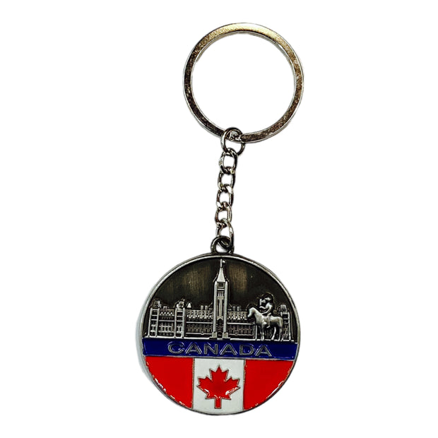 Canada Parliament Keychain Metal Die-Cast Souvenir Key Ring