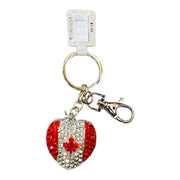 Keychain Heart Shaped - Canadian Flag Key Ring Porte Cle
